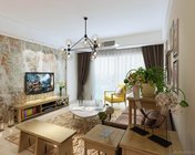 现代客餐厅+卧室 max2011版 贴图灯光材质齐全+效果图