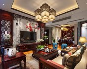 中式客厅+餐厅+卧室 max2016 带贴图+效果图