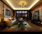 中式客厅 max2012 贴图灯光材质齐全+效果图