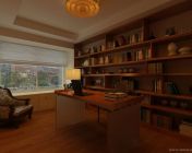 书房模型-max2009,贴图灯光材质齐全-带效果图
