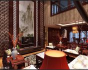 中式复式客餐厅-MAX09版-带贴图+效果图