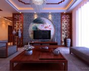 中式客厅模型下载-含贴图灯光、材质、渲染参数