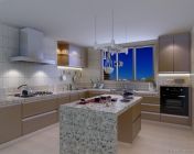 开放式厨房-09版本-带贴图材质灯光+效果图