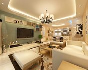 现代简约客厅+餐厅 max2012 带贴图灯光材质+效果图