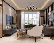 现代客厅+餐厅 max2012 带贴图+效果图