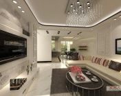 开放式客餐厅厨房吧台模型-max2009-贴图灯光材质齐全！