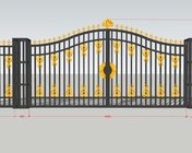 铁艺别墅大门及栏杆模型  带贴图  3ds文件