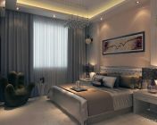 温馨现代卧室-3D版本2010、贴图材质灯光齐全
