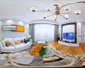 现代客餐厅 max2012 带贴图灯光材质+全景效果图