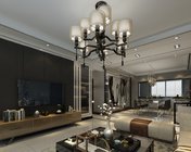 现代客厅+餐厅 max2014 带贴图灯光带材质+效果图