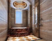 别墅欧式主卧卫生间（附模型贴图灯光）MAX2012+效果图