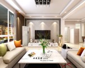 现代简约家装客餐厅-max2012-带贴图