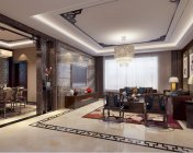 中式客厅+餐厅+卧室 max2012 带贴图灯光材质+效果图