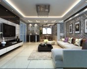 现代客餐厅-max2012-带贴图+效果图