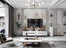 现代客厅 max2013 带贴图灯光材质+效果图