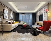 现代客餐厅+玄关 max2012 含贴图灯光贴图