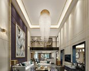 现代港式复式客餐厅 荼室 MAX2012 带贴图+效果图