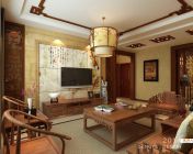 简中式客餐厅+玄关- 贴图材质灯光齐全-max2010