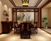 中式餐厅-3d9-带材质贴图+效果图