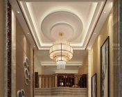 新中式复式挑空客餐厅 max2009 带贴图灯光+效果图