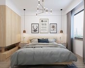 现代简约卧室 MAX2012 贴图灯光材质完整+效果图