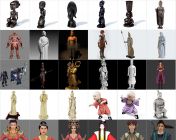 99个各种人物模型-工艺品-武士-天神-兵马俑-古代人物-欧洲人