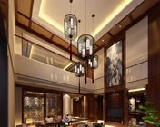 新中式复式挑空客厅 max2012 贴图材质灯光全