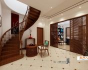 东南亚客厅+厨房+楼梯间书房-max2012