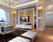 欧式客餐厅-max2009版 32位 带贴图灯光材质+效果图
