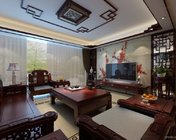 新中式客厅 max2012 带贴图+效果图