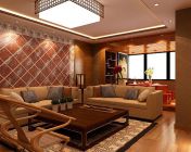 中式客厅+玄关-max2011版-带贴图+效果图
