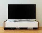 双色U型电视柜 电视机摆件齐全 max2012 带贴图