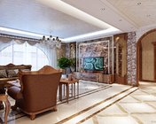 别墅实木欧式客厅+餐厅+楼梯间 max2012 带贴图+效果图