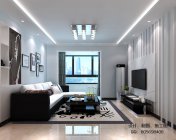 现代冷色调客餐厅—max2012-带贴图