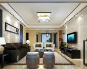 新中式客厅-MAX2010-带贴图-含施工图