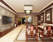 中式风格客餐厅-版本max2012 贴图灯光材质都全+效果图
