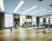 公共室内健身房3D模型下载 3d2009 材质灯光