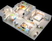 鸟瞰图2-3DMAX2013-灯光材质贴图都有