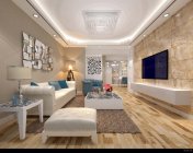 小清新现代木地板客厅+餐厅-max2012-带贴图