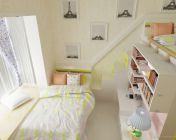 儿童房-双卧女儿卧室-max2011-带贴图灯光材质+效果图