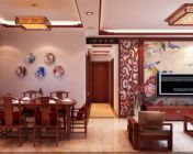 中式客餐厅-2010版本-带贴图材质灯光+效果图