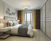 现代卧室+衣柜 max2012 贴图灯光材质齐全+渲染参数+效果图