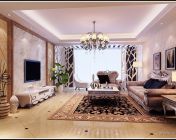 欧式客厅-3d2009+材质灯光贴图+效果图