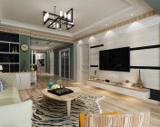 现代客厅+餐厅+厨房 max2011 带贴图