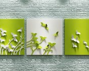 彩蝶翩翩装饰挂画壁画模型 max2012 带贴图