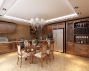 豪华开放式厨房+餐桌 max2012版 贴图灯光材质齐全+效果图