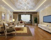 欧式客餐厅-max2009-贴图材质灯光俱全+效果图