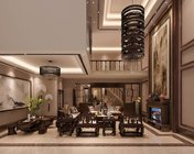 中式客厅+餐厅 厨房 max2014 带贴图+效果图