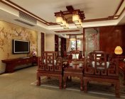 新中式客餐厅-MAX2009-含贴图灯光材质
