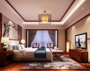 中式主卧 max2011 贴图灯光材质齐全+效果图